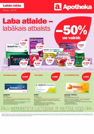 Leidinio virselis: Apotheka akcijų leidinys (Galioja nuo 2026-05-01 iki 2026-05-31)