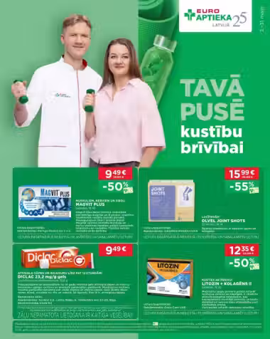 Bukleta vaks: Euroaptieka akciju buklets (Derīgs no 2026-05-02 līdz 2026-05-31)