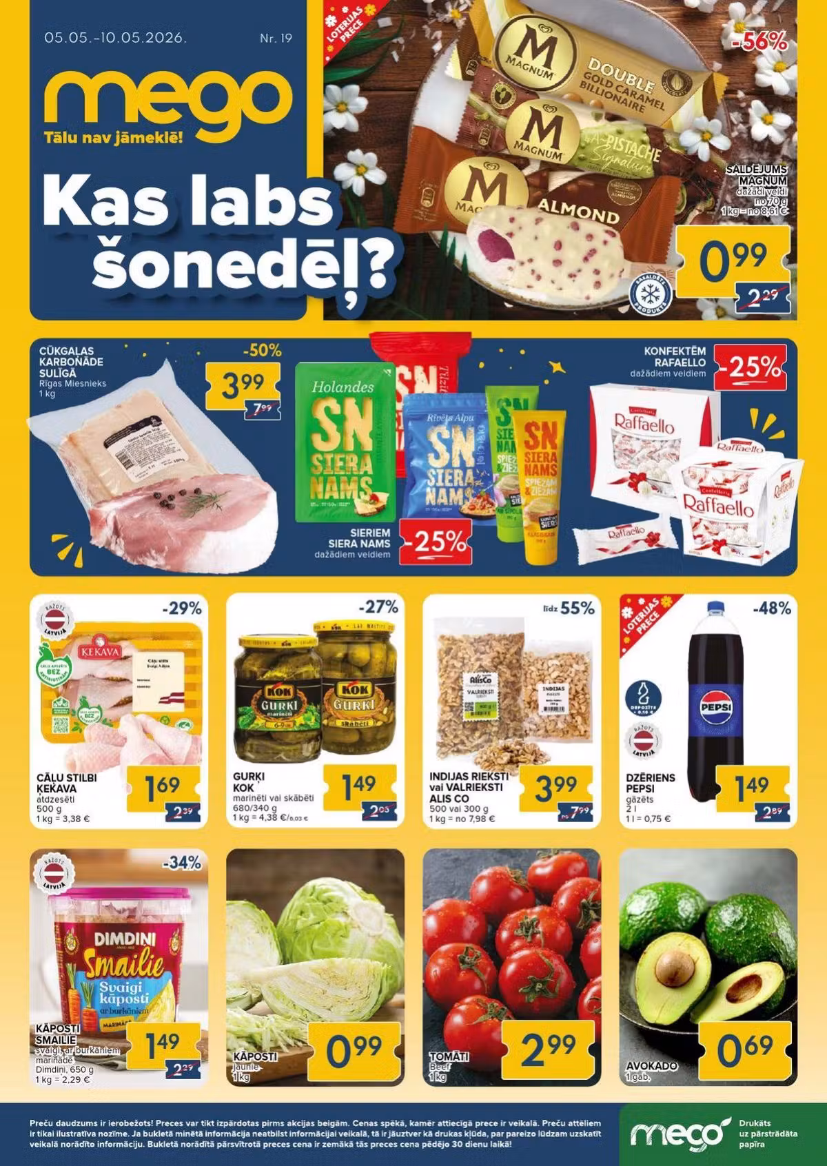Bukleta prieksskatijums: Mego akciju buklets (Derīgs no 2026-05-05 līdz 2026-05-10)