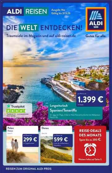 Brochure cover: Aldi Nord promotions leaflet (Valid from 2026-05-01 to 2026-05-31)