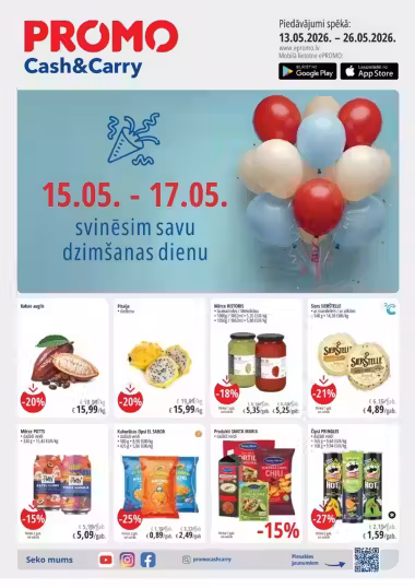 Leidinio virselis: PROMO Cash & Carry akcijų leidinys Nr. 2026 (Galioja nuo 2026-05-13 iki 2026-05-26)