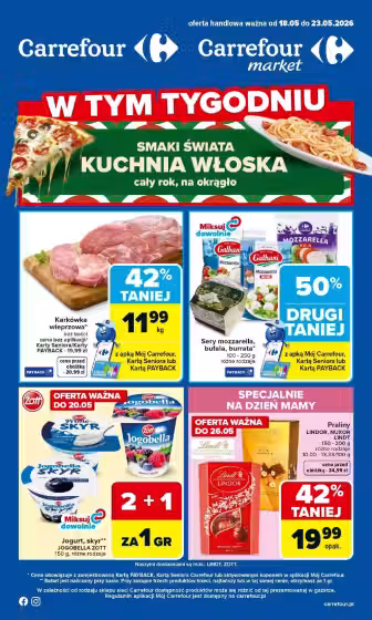 Leidinio virselis: Carrefour akcijų leidinys Nr. 1 (Galioja nuo 2026-05-18 iki 2026-05-23)