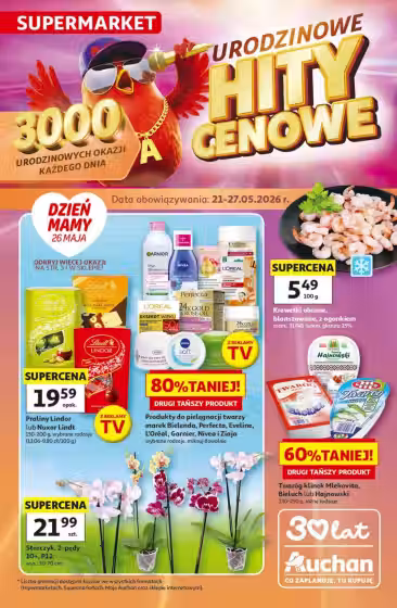 Leidinio virselis: Auchan akcijų leidinys Nr. 1 (Galioja nuo 2026-05-21 iki 2026-05-27)