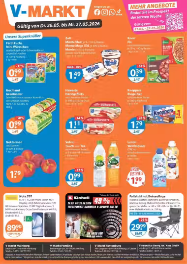 Prospekt-Titelbild: Mix Markt Fleisch Angebotsprospekt Nr. 1 (Gültig von 2026-05-26 bis 2026-05-27)