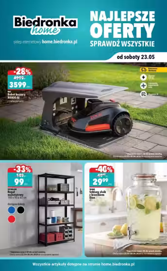 Brochure cover: Biedronka promotions leaflet (Valid from 2026-05-23 to 2026-06-30)