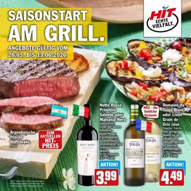Brochure cover: Hit promotions leaflet (Valid from 2026-05-26 to 2026-06-13)