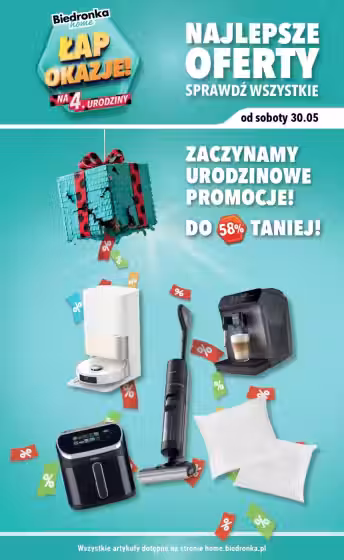 Brochure cover: Biedronka promotions leaflet (Valid from 2026-05-30 to 2026-06-30)