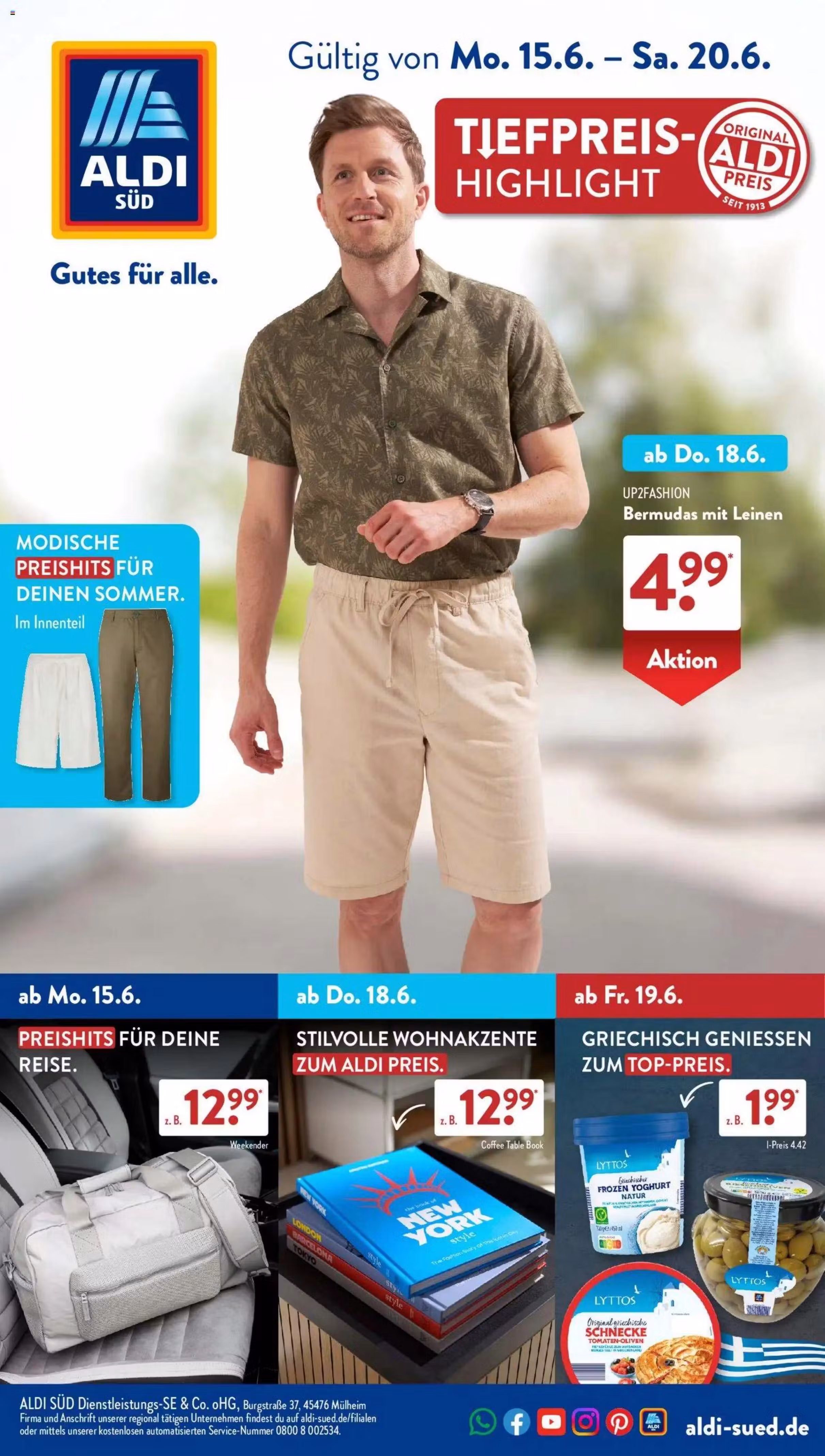 Brochure preview: Aldi Sud promotions leaflet (Valid from 2026-06-15 to 2026-06-20)