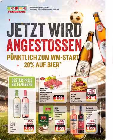 Brochure cover: Feneberg promotions leaflet (Valid from 2026-06-11 to 2026-06-13)