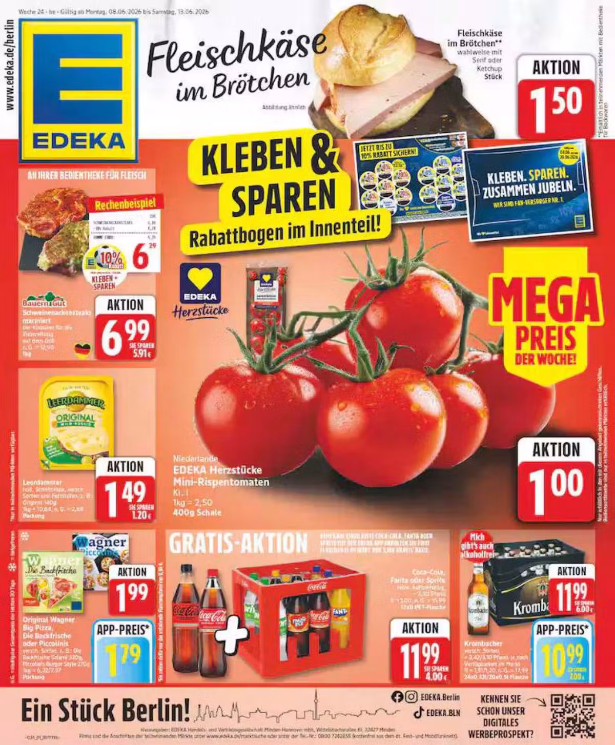 Brochure preview: Edeka Zurheide promotions leaflet (Valid from 2026-06-08 to 2026-06-21)