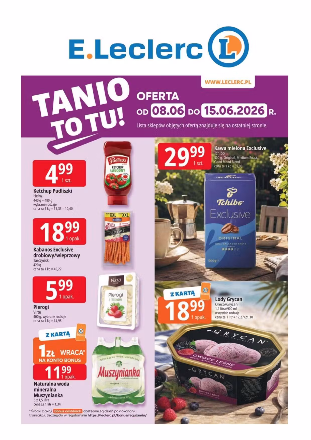Brochure preview: E Leclerc promotions leaflet Nr. 1 (Valid from 2026-06-08 to 2026-06-15)