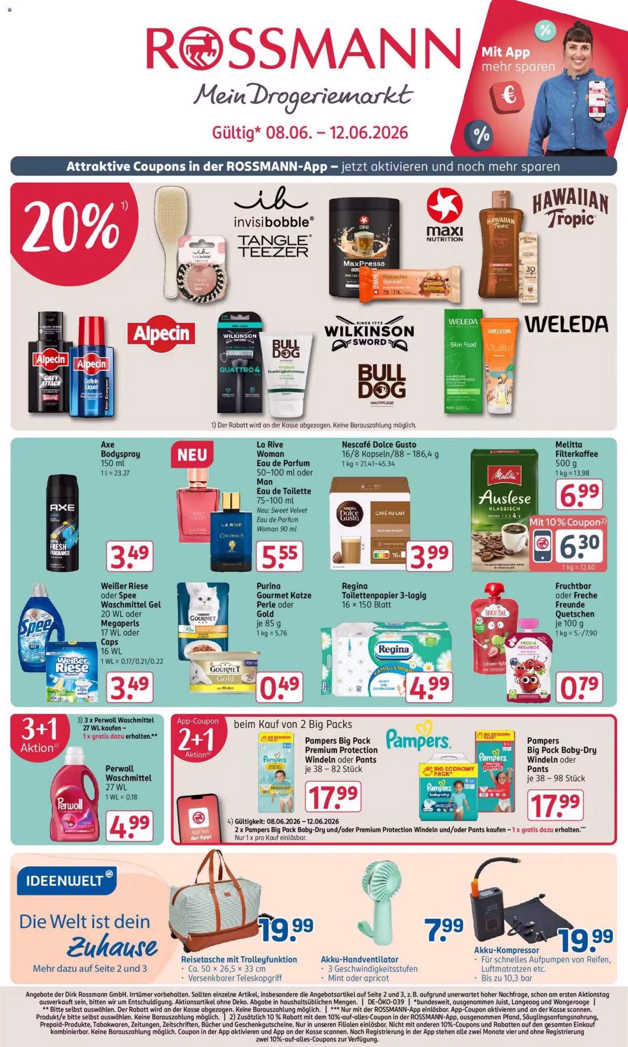 Brochure preview: Rossmann promotions leaflet (Valid from 2026-06-08 to 2026-06-12)