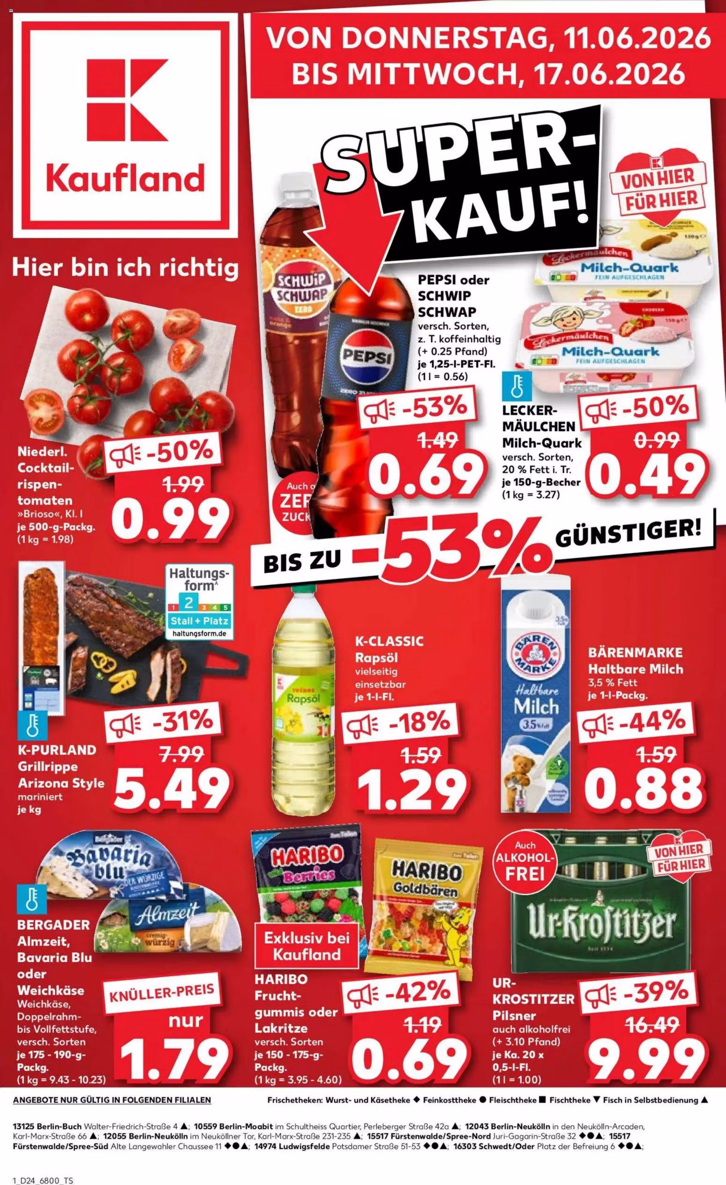 Brochure preview: Kaufland promotions leaflet Nr. 1 (Valid from 2026-06-11 to 2026-06-17)