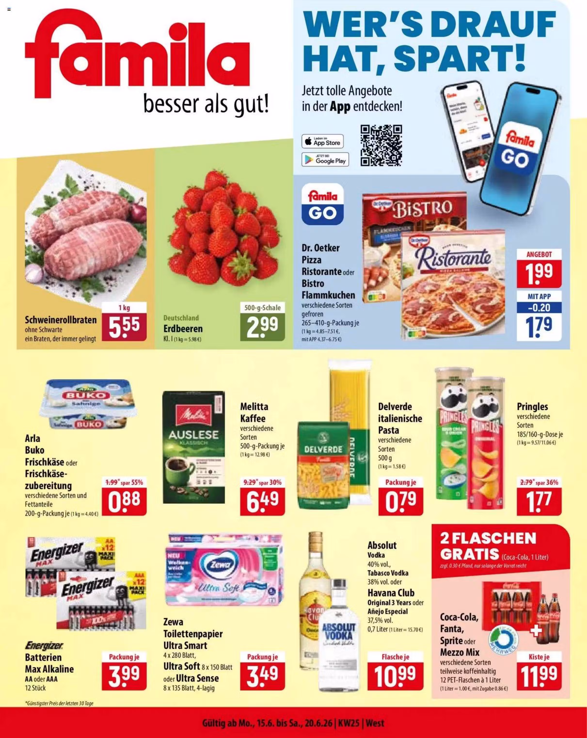 Brochure preview: Famila promotions leaflet (Valid from 2026-06-15 to 2026-06-20)