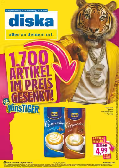Brochure cover: Diska promotions leaflet Nr. 1 (Valid from 2026-06-15 to 2026-06-20)