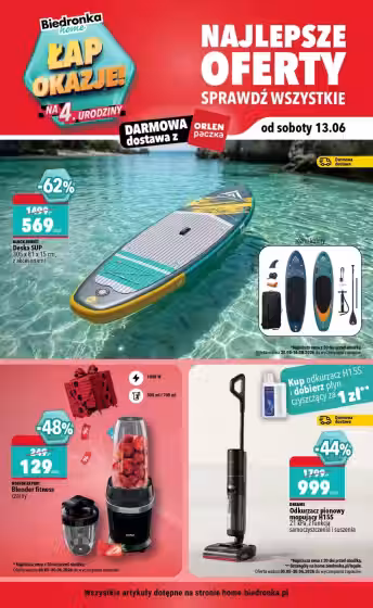 Brochure cover: Biedronka promotions leaflet (Valid from 2026-06-13 to 2026-06-30)