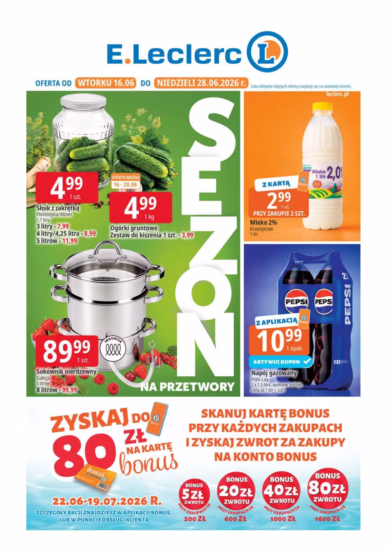 Brochure preview: E Leclerc promotions leaflet (Valid from 2026-06-16 to 2026-06-28)