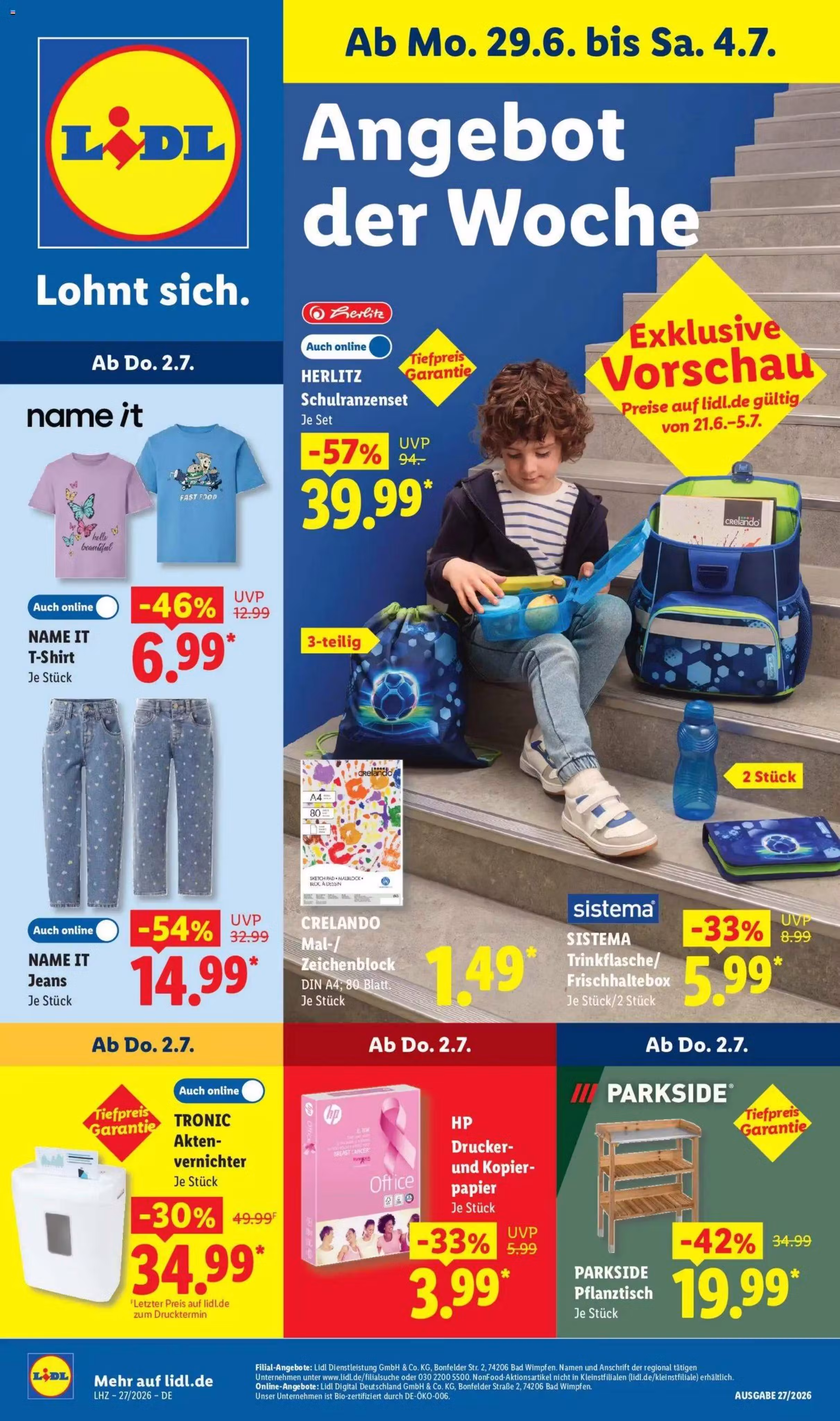 Brochure preview: Lidl promotions leaflet Nr. 1 (Valid from 2026-06-29 to 2026-07-04)