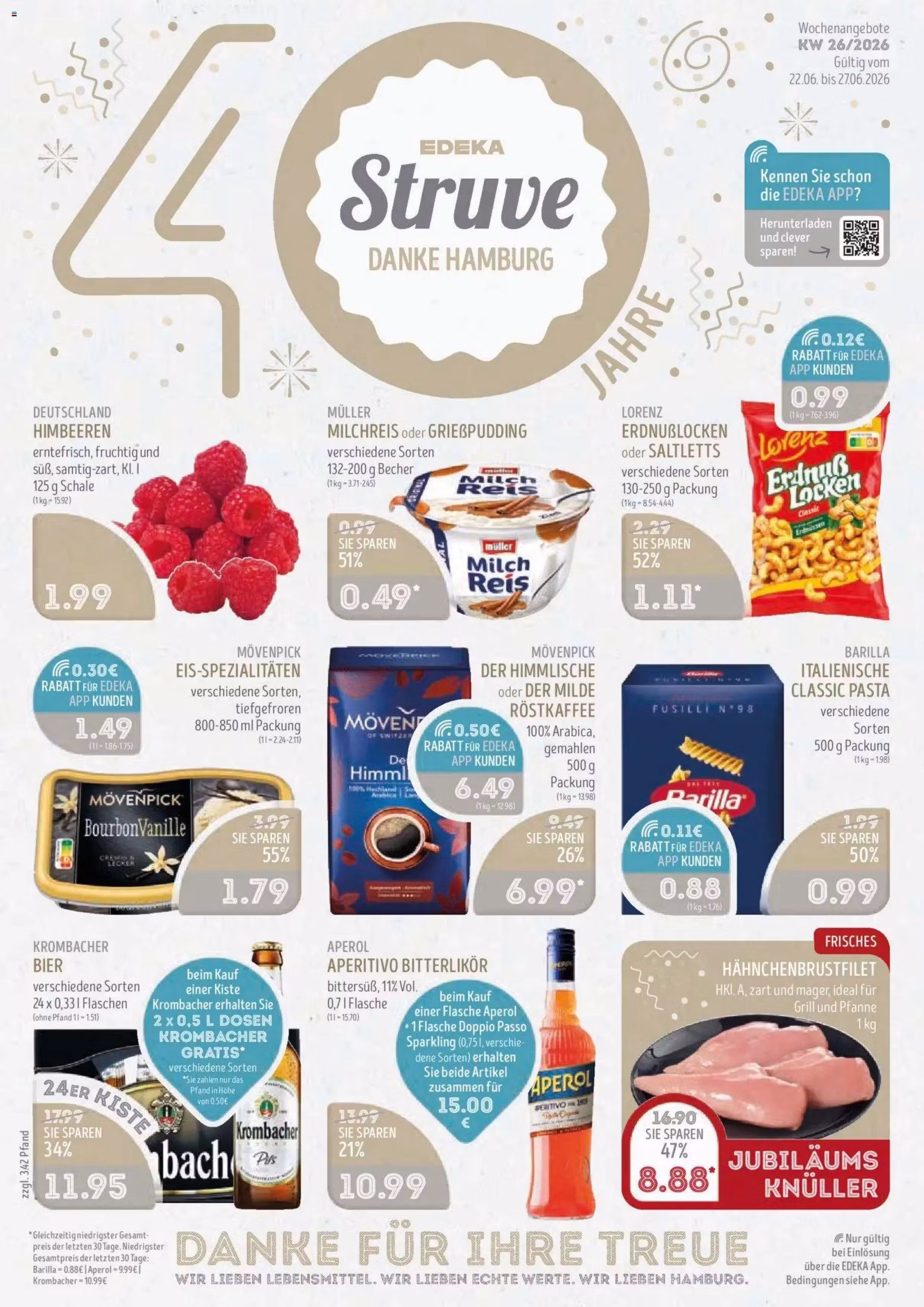 Brochure preview: Edeka Zurheide promotions leaflet (Valid from 2026-06-22 to 2026-06-27)