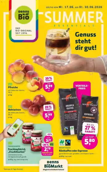 Portada del folleto: Biomarkt Denns folleto de ofertas n.º 2 (Válido del 2026-06-17 al 2026-06-30)