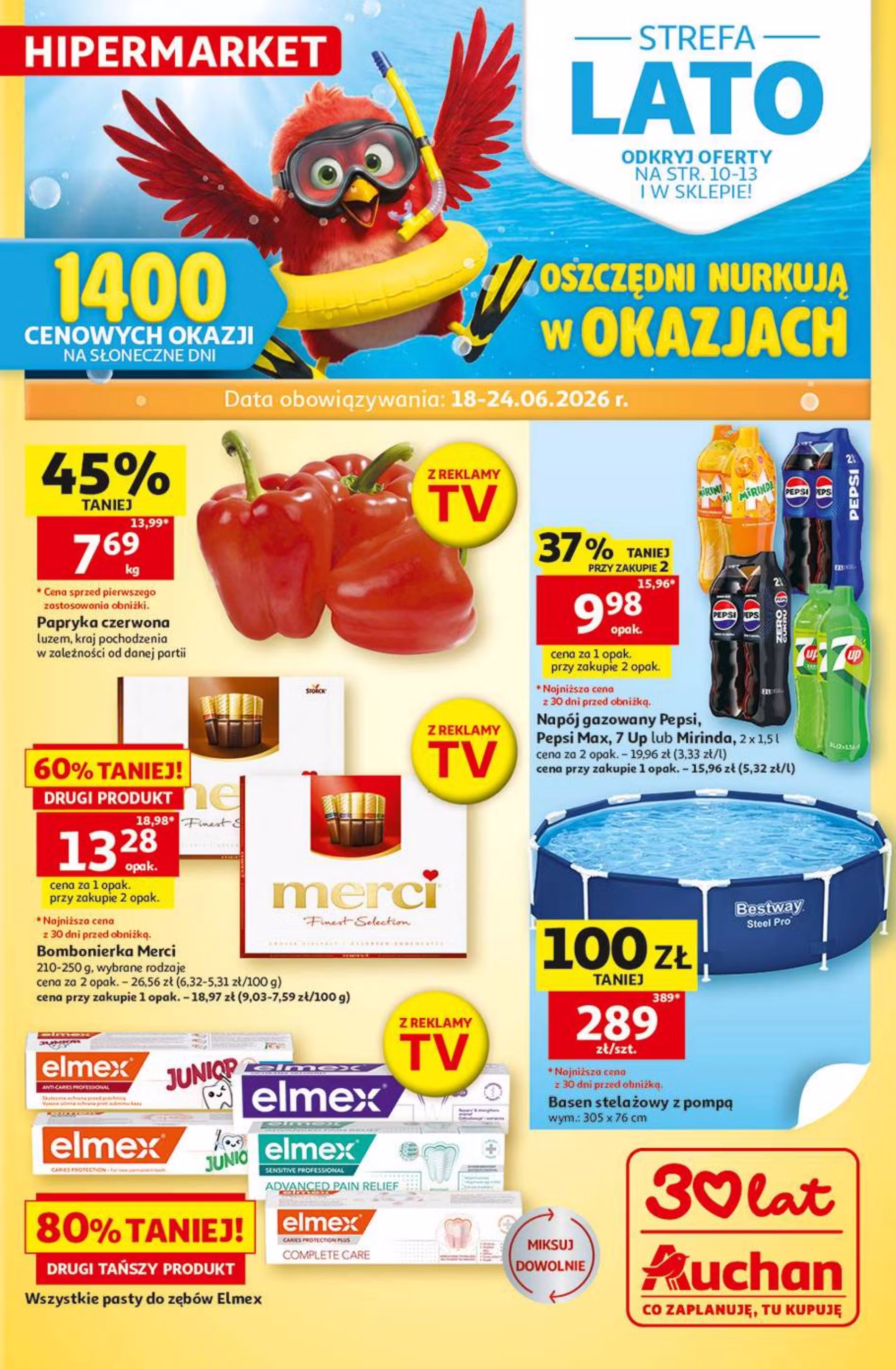 Bukleta prieksskatijums: Auchan akciju buklets Nr. 1 (Derīgs no 2026-06-18 līdz 2026-06-24)