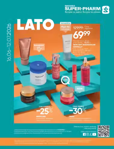Brochure cover: Super Pharm promotions leaflet (Valid from 2026-06-16 to 2026-07-12)