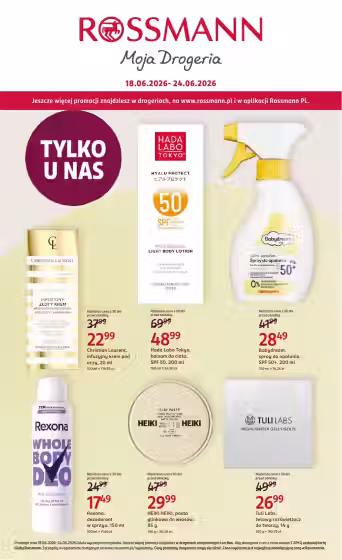 Brochure cover: Rossmann promotions leaflet (Valid from 2026-06-18 to 2026-06-24)