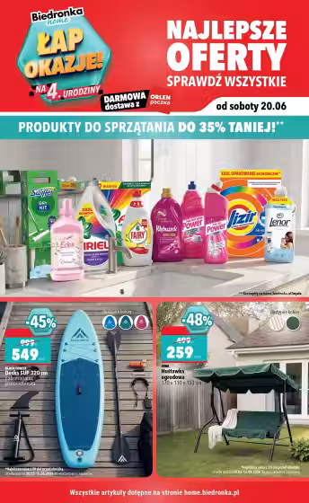 Brochure cover: Biedronka promotions leaflet (Valid from 2026-06-20 to 2026-06-30)
