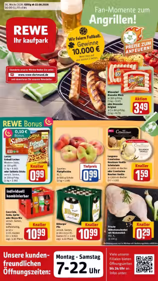 Prospekt-Titelbild: Rewe Angebotsprospekt (Gültig von 2026-06-22 bis 2026-06-28)