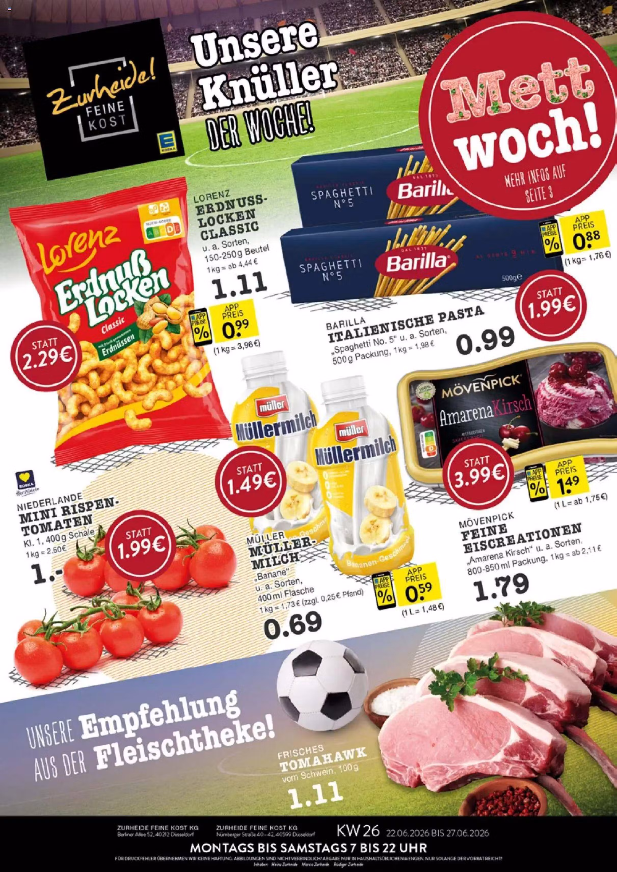 Kataloogi eelvaade: Edeka Zurheide sooduspakkumiste voldik Nr. 3 (Kehtib alates 2026-06-22 kuni 2026-06-27)