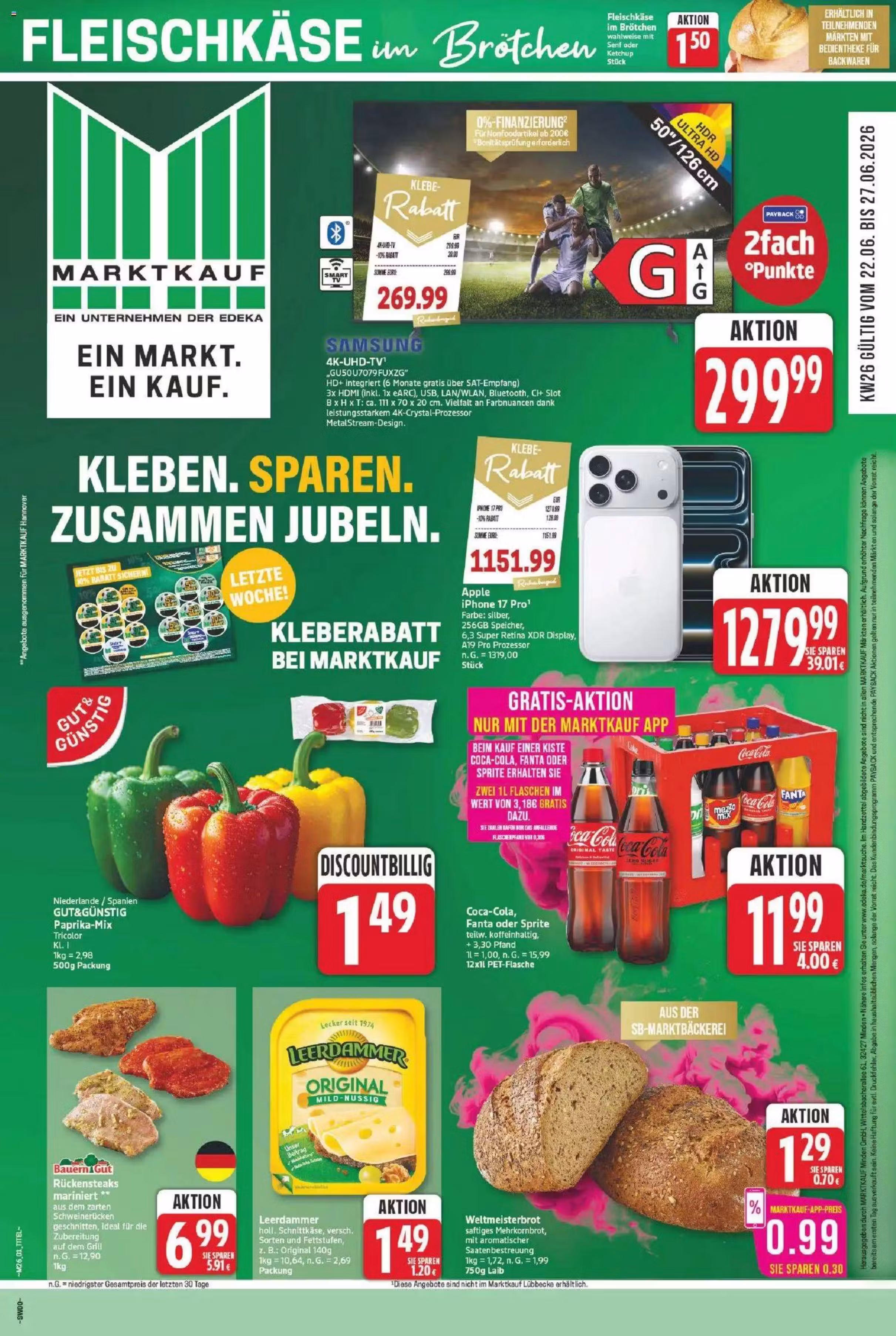 Vista previa del folleto: Mix Markt Fleisch folleto de ofertas (Válido del 2026-06-22 al 2026-06-27)