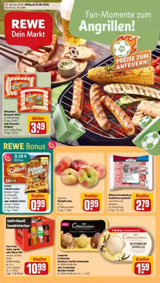 Prospekt-Titelbild: Rewe Angebotsprospekt (Gültig von 2026-06-22 bis 2026-06-27)