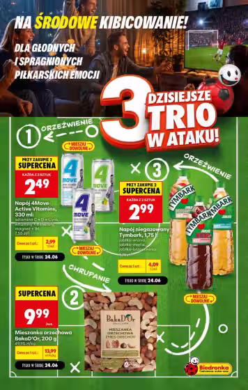 Brochure cover: Biedronka promotions leaflet (Valid from 2026-06-24 to 2026-06-28)