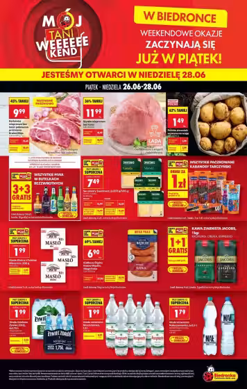 Brochure cover: Biedronka promotions leaflet Nr. 1 (Valid from 2026-06-26 to 2026-06-28)
