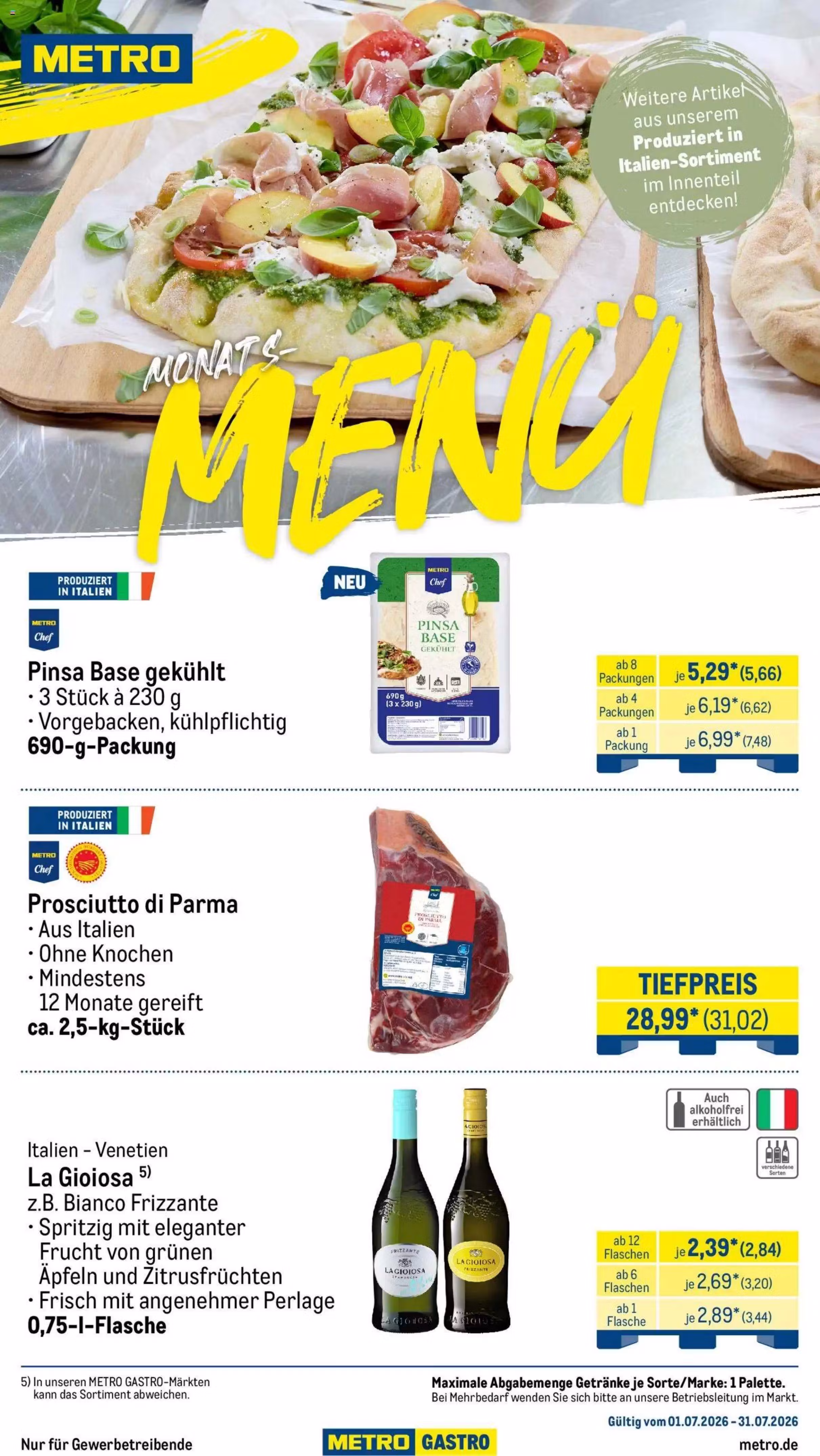 Brochure preview: Metro promotions leaflet Nr. 1 (Valid from 2026-07-01 to 2026-07-31)