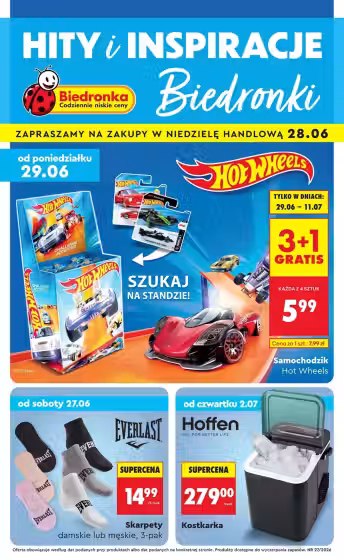Brochure cover: Biedronka promotions leaflet (Valid from 2026-06-29 to 2026-07-15)