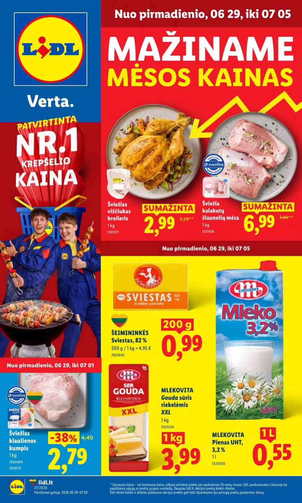 Leidinio perziura: Lidl akcijų leidinys Nr. 1 (Galioja nuo 2026-06-29 iki 2026-07-05)