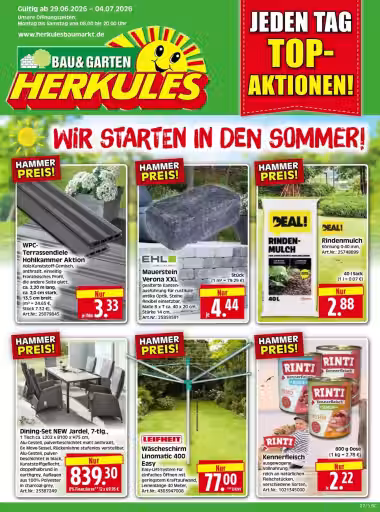 Bukleta vaks: Herkules akciju buklets Nr. 1 (Derīgs no 2026-06-29 līdz 2026-07-04)