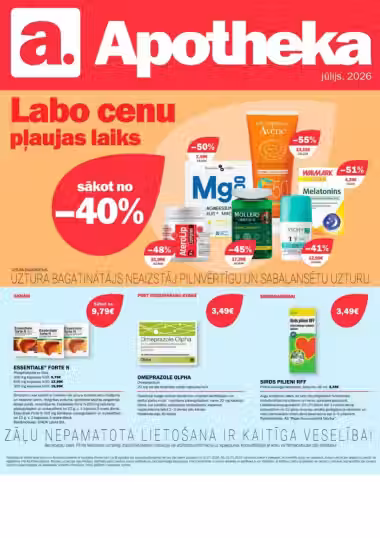 Leidinio virselis: Apotheka akcijų leidinys (Galioja nuo 2026-07-01 iki 2026-07-31)