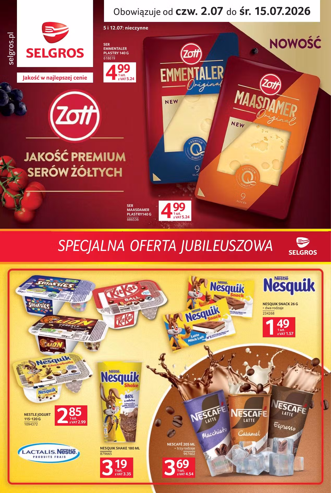 Leidinio perziura: Selgros akcijų leidinys Nr. 4 (Galioja nuo 2026-07-02 iki 2026-07-15)