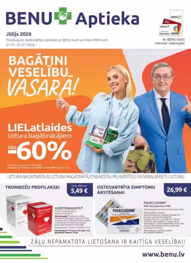 Leidinio virselis: Benu akcijų leidinys (Galioja nuo 2026-07-01 iki 2026-07-31)