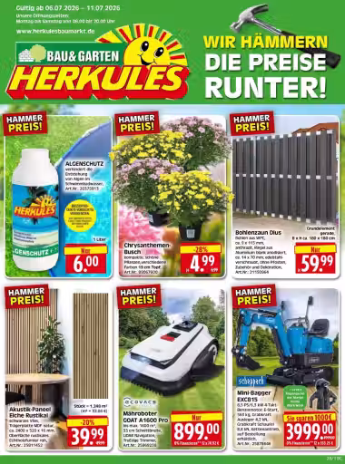 Vista previa del folleto: Herkules folleto de ofertas n.º 1 (Válido del 2026-07-06 al 2026-07-11)