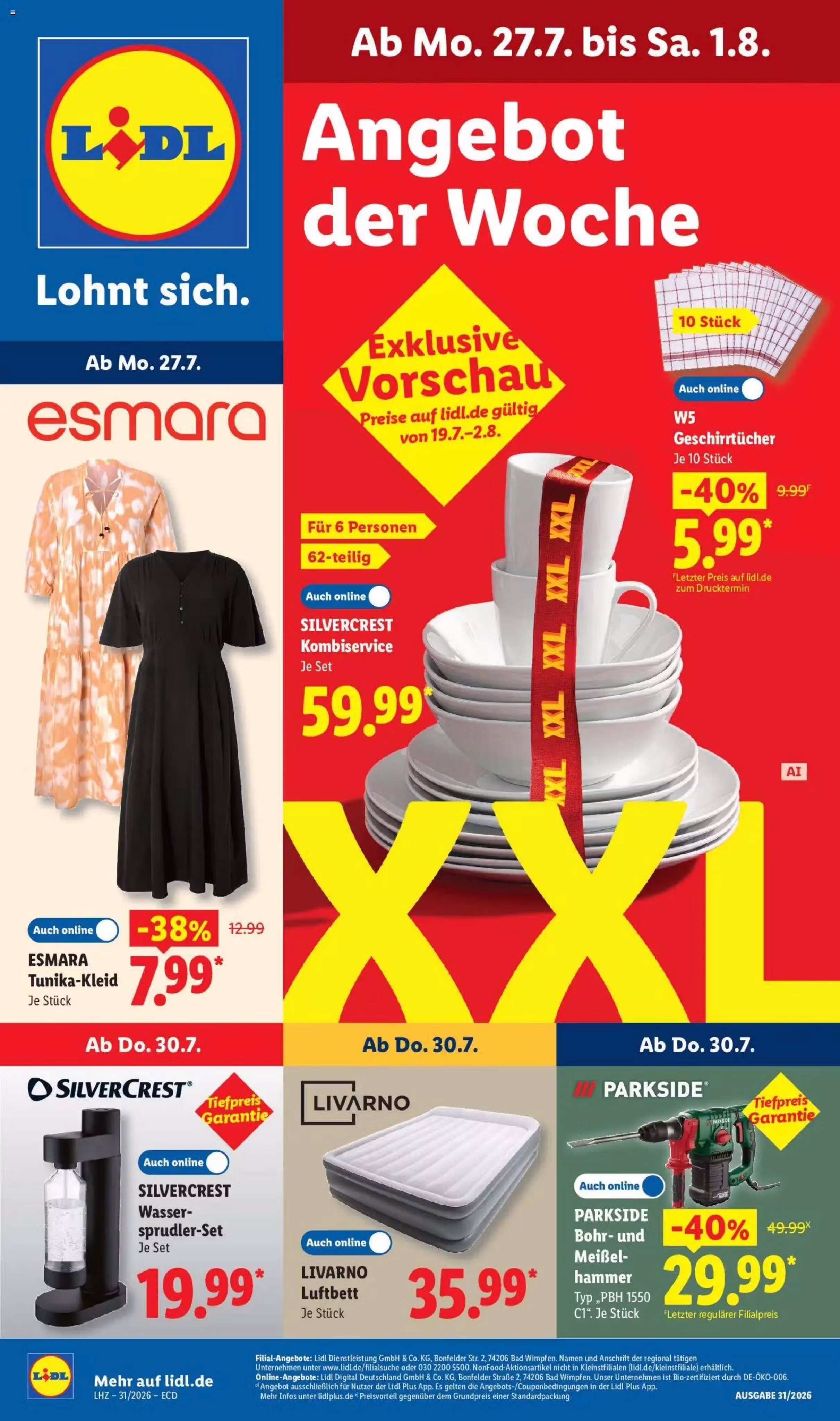 Brochure preview: Lidl promotions leaflet (Valid from 2026-07-27 to 2026-08-01)