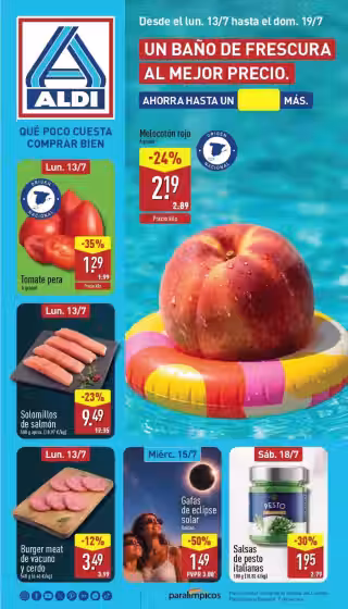 Brochure cover: Aldi promotions leaflet (Valid from 2026-07-13 to 2026-07-19)