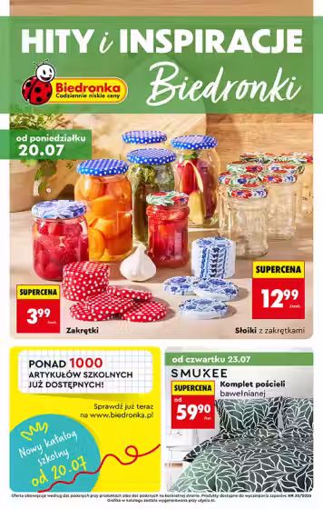 Okladka gazetki: Biedronka gazetka promocyjna Nr. 1 (Ważne od 2026-07-20 do 2026-08-05)