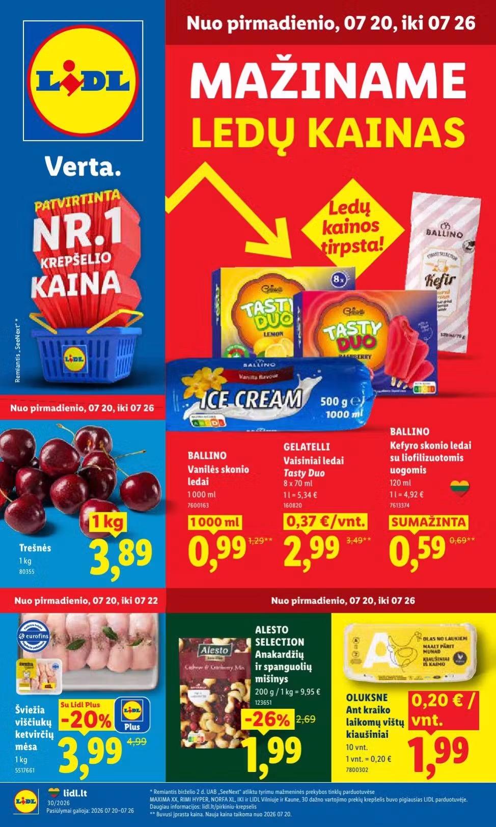 Leidinio perziura: Lidl akcijų leidinys Nr. 1 (Galioja nuo 2026-07-20 iki 2026-07-26)