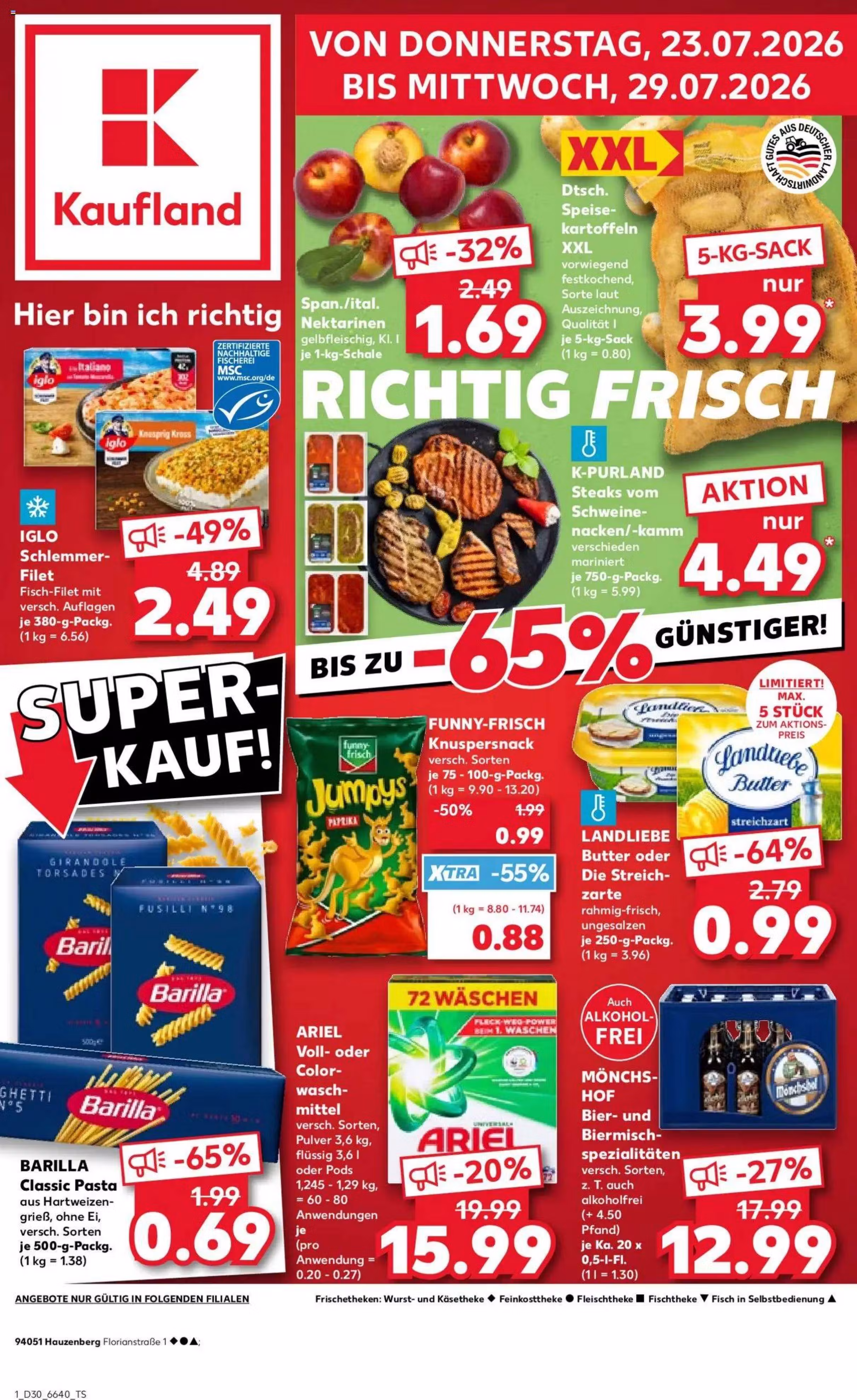 Kataloogi eelvaade: Kaufland sooduspakkumiste voldik (Kehtib alates 2026-07-23 kuni 2026-07-29)