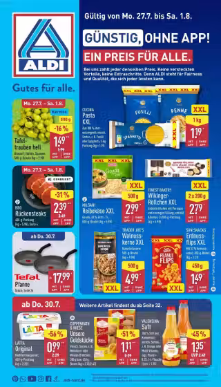 Brochure cover: Aldi Nord promotions leaflet (Valid from 2026-07-27 to 2026-08-01)