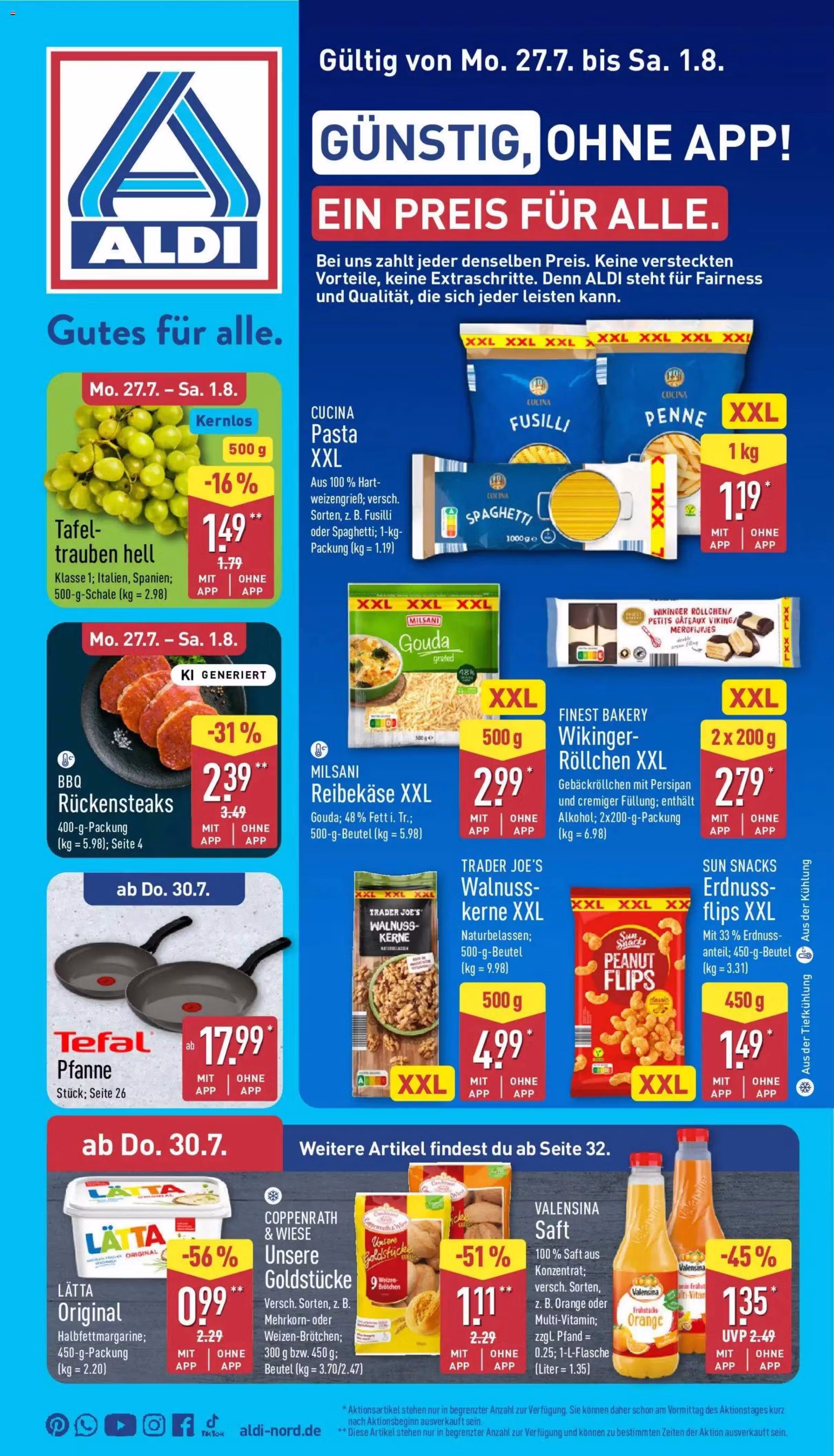 Brochure preview: Aldi Nord promotions leaflet (Valid from 2026-07-27 to 2026-08-01)