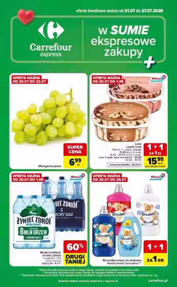 Leidinio virselis: Carrefour akcijų leidinys Nr. 1 (Galioja nuo 2026-07-21 iki 2026-07-27)